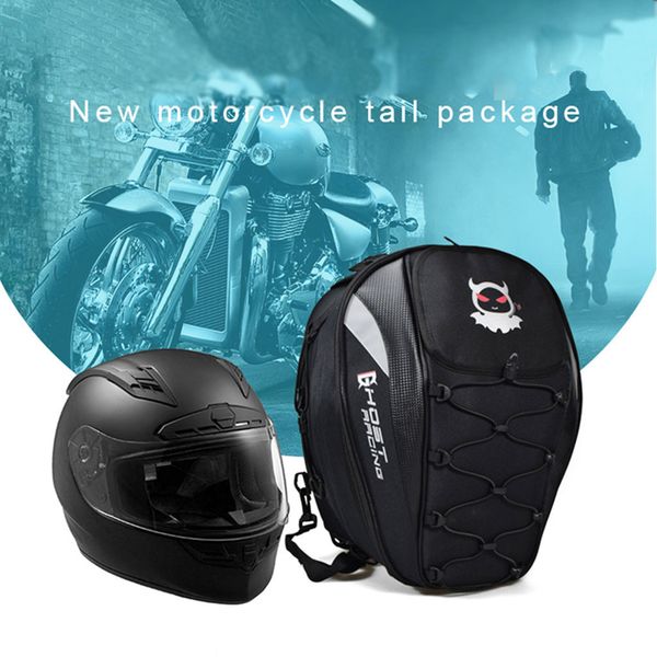 

ghost racing waterproof oxford cloth motorcycle tail bag seat bag rider backpack motorcycle saddle bags waterproof#g6