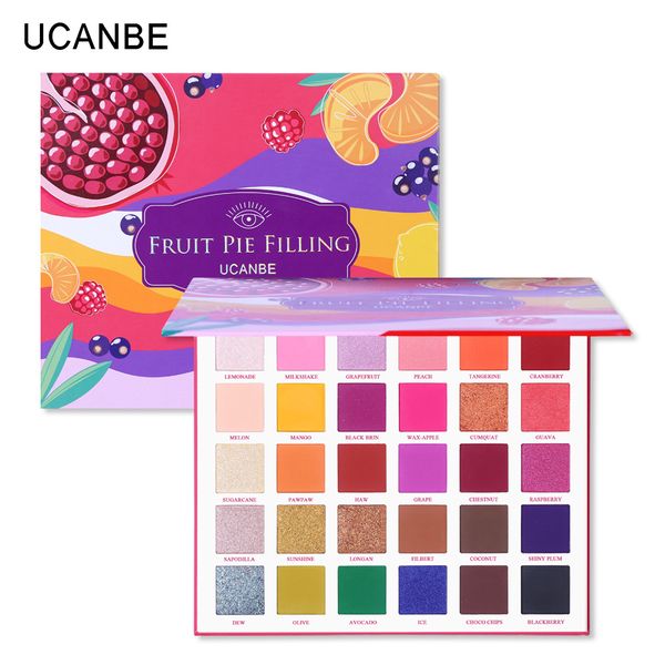 

brand 1.5g*30 colors fruit pie eye shadow powder palette makeup kit vibrant bright glitter shimmer matte shades pigment eyeshadow