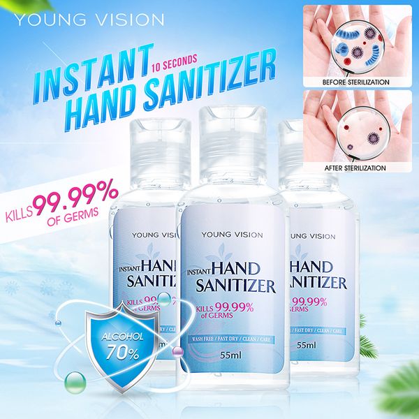 

55ml anti bacterial disposable hand sanitizer hand disinfection gel quick-dry handgel 75% ethanol for kids adults home bathroom