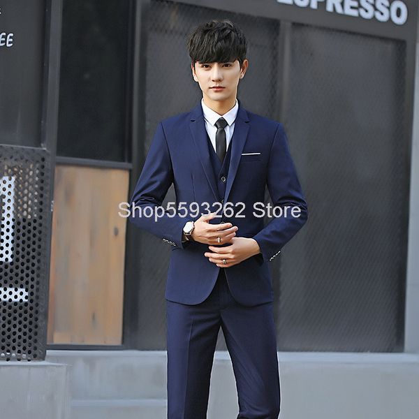 

досуг костюм костюм мужчины из трех частей набор молодежи красивый slim fit 306, White;black