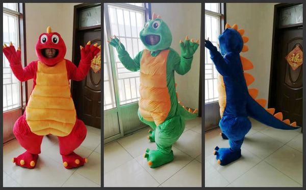 

real pictures face dinosaur dragon mascot costume anime costumes advertising mascotte size factory direct ing, Red;yellow