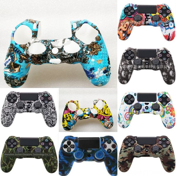 

7omku 8 цветов анти-скольжения силиконовый чехол обложка кожи для playstation 4 для ps4 контроллер dualshock про тонкий контроллер рукоятки
