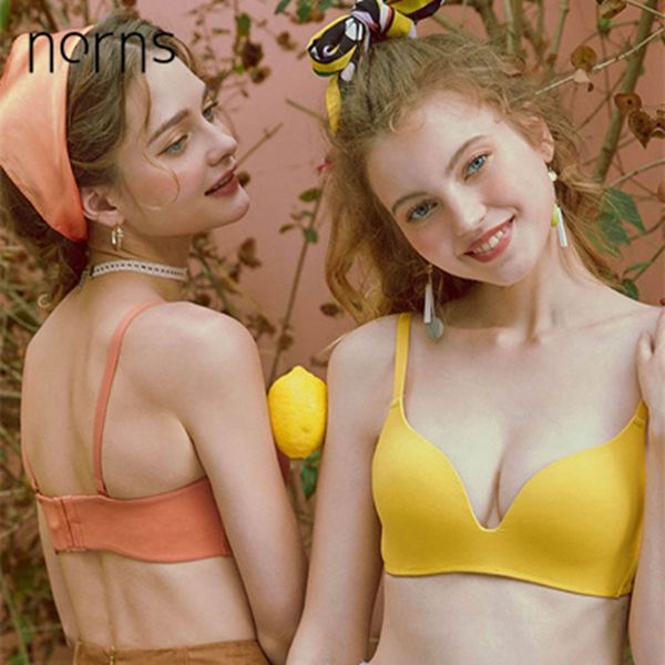 

norns fashion bras for women push up lingerie seamless bra bralette wire brassiere solid color underwear intimates, Red;black