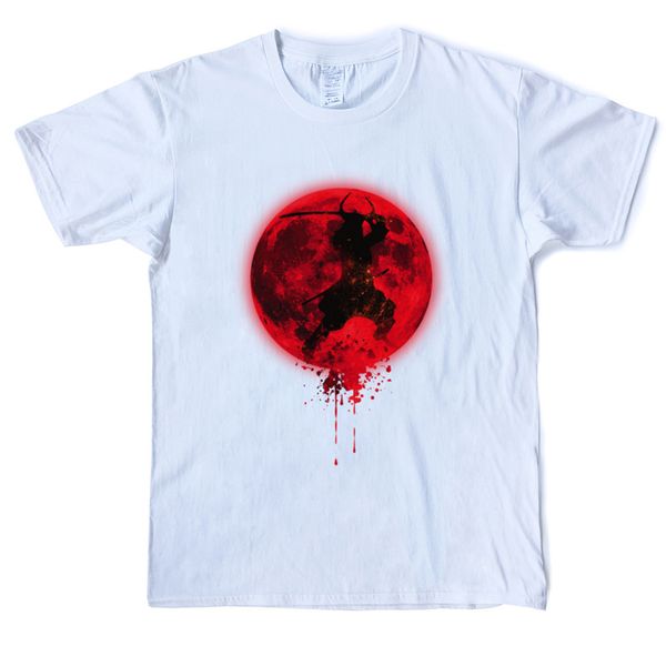 

samurai moon blood funny japan cool t shirt kanji men pure cotton street t-shirts fashion short sleeve tees shirt xs-3xl casual print, White;black