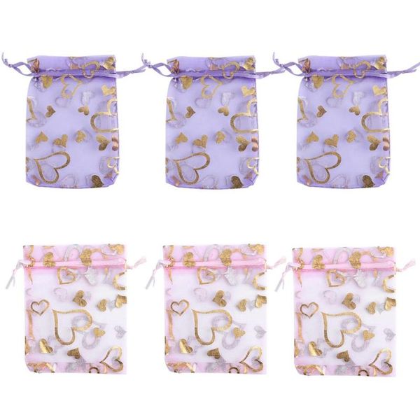 

organza bags jewelry packaging wedding party candy love heart gift bags