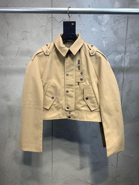 

2019 new ladies fashion long sleeve lapel solid color short coat 0718, Black;brown