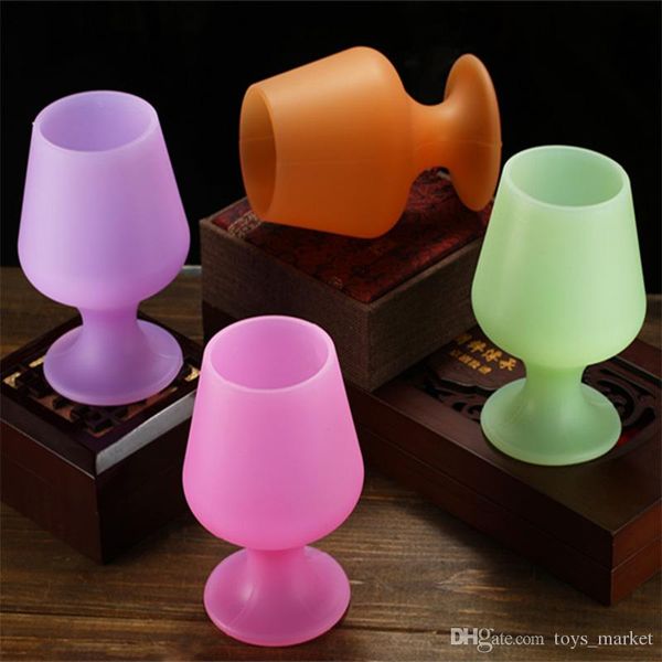 

2018 новый 250 мл силиконовый бокал бокалы без бокала открытый кубок пивная чашка виски коктейль стекло противоскользящее