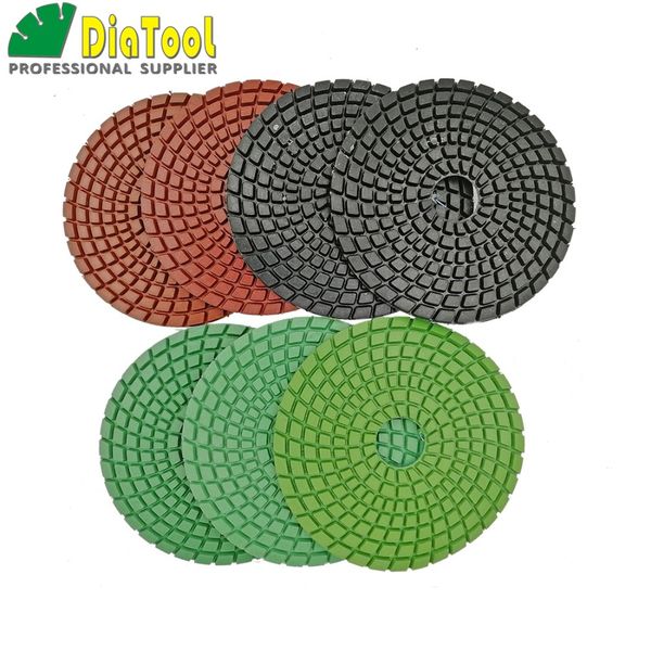 

diatool 7pcs/set professional quality diamond polishing pads for marble & granite diameter 100mm sanding discs