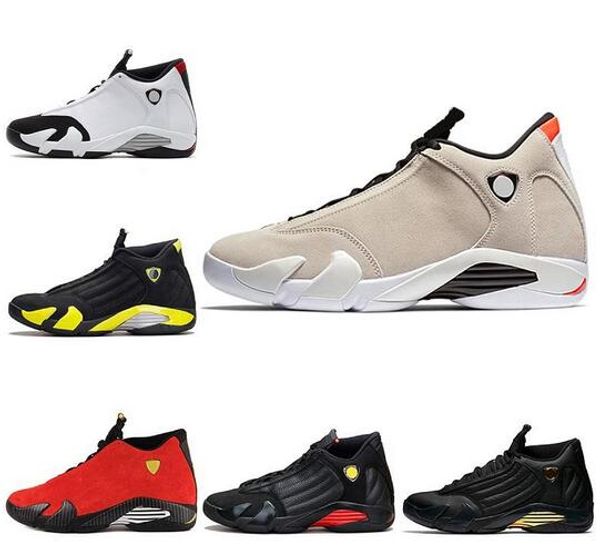 

2018 men designer 14 14s the last sbasketball shoes desert sand dmp black toe red thunder mens sports trainers sneakers size 41-47