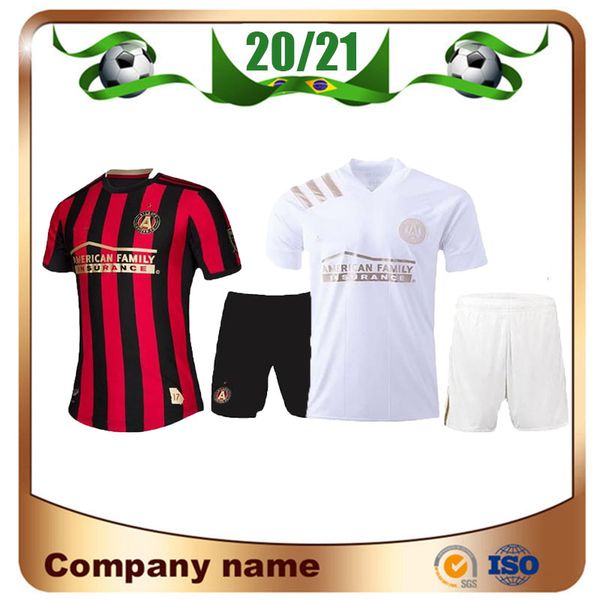 

20/21 atlanta united fc kids kit mls soccer jersey 2020 home martinez g.martinez soccer shirt villalba barco child football un, Black