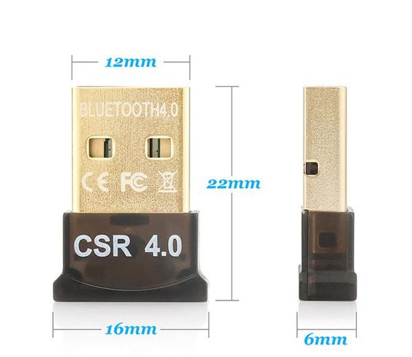 Adattatore Bluetooth USB CSR 4.0 Dongle Receiver Transfer Wireless per Laptop PC Computer 2022