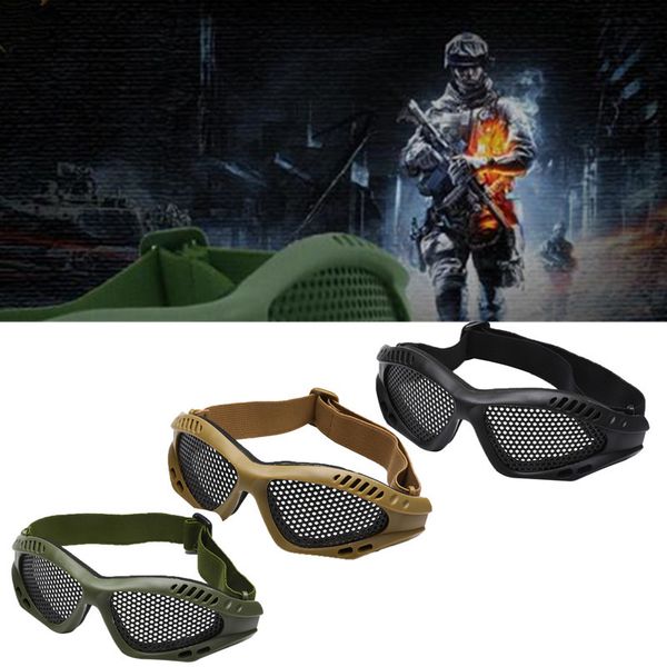 

outdoor eye protective comfortable tactical glasses safety anti fog with metal mesh resistance eye game protector