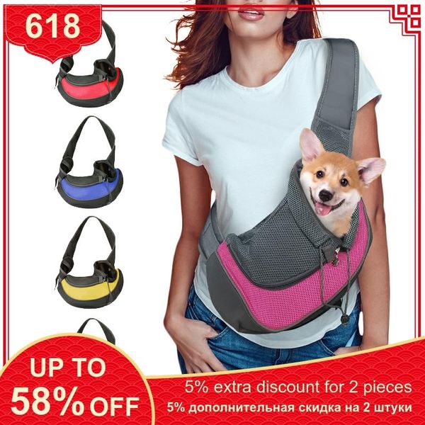 

pet puppy carrier sling handbag tote pouch s/m outdoor travel dog shoulder bag mesh oxford single comfort lightweight convenient