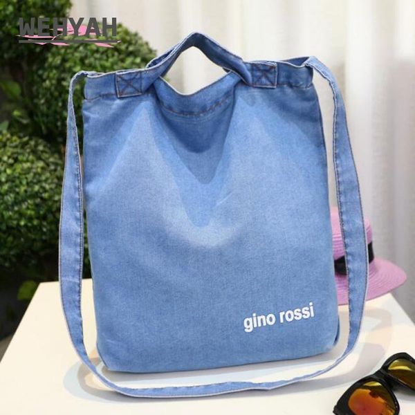 

wahyah denim handbag crossbody bags for woman 2019 messenger bags denim rucksack bag casual jeans protable female sac zy003