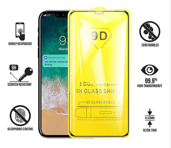 

for iphone 11 pro x xr xs max 8 7 6 plus new 9d full cover glue cell phone tempered glass screen protector for samsung m30 m20 a20 a50 a70