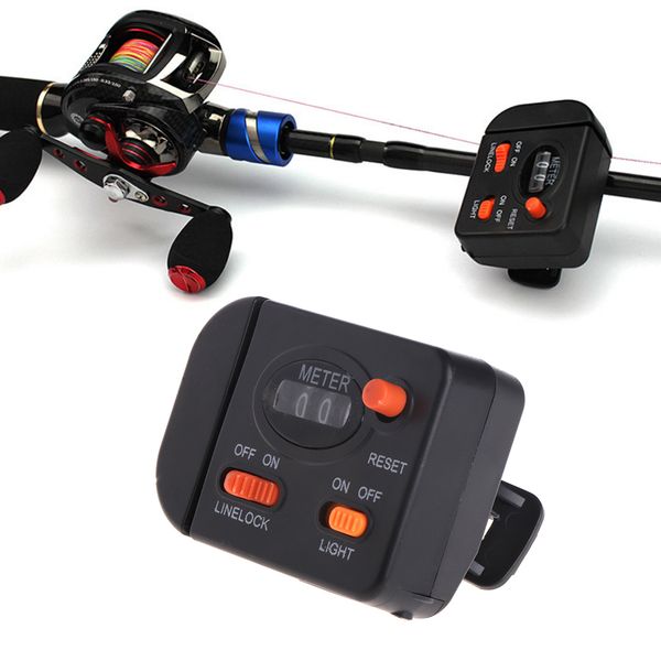 

length counter clip on rod meter gauge depth finder digital jigging 99.9m