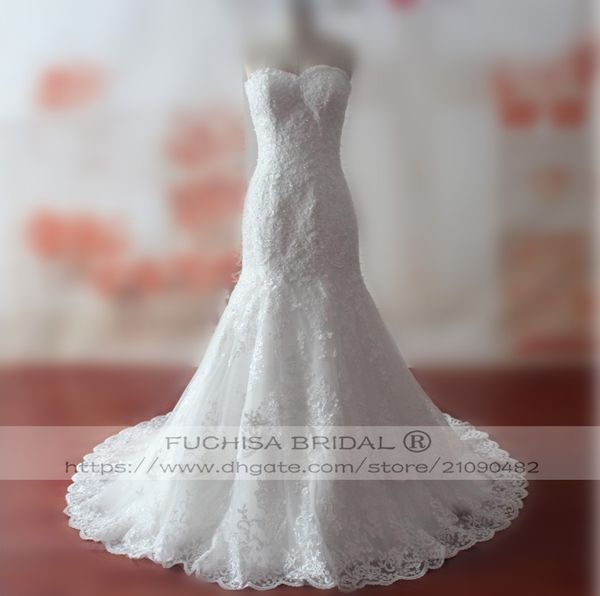 Abito da sposa in pizzo svasato senza maniche con corsetto sul retro Abito da sposa taglie forti con applicazioni di perline