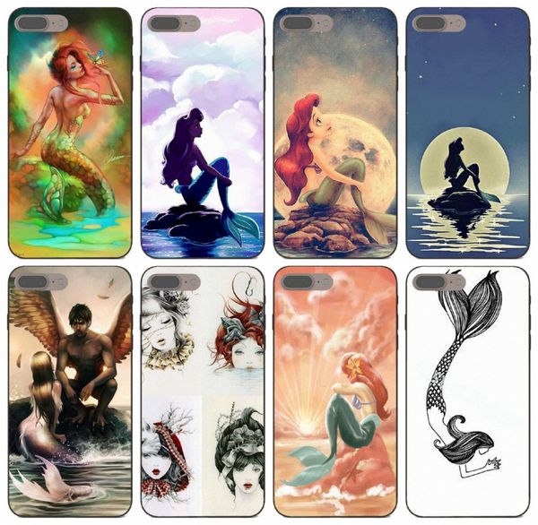 

[tongtrade] unique tattoo arielthe little mermaid case for iphone x xs max 11 pro 8 7 6s 6p 5s 5p samsung j7 huawei y6ii xiaomi 9t pro case