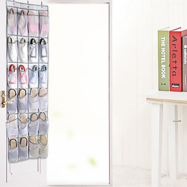 

storage bag nylon cloth 24 pocket shoe space door hanging organizer rack wall bag storage closet holder 48*168cm simple jan18