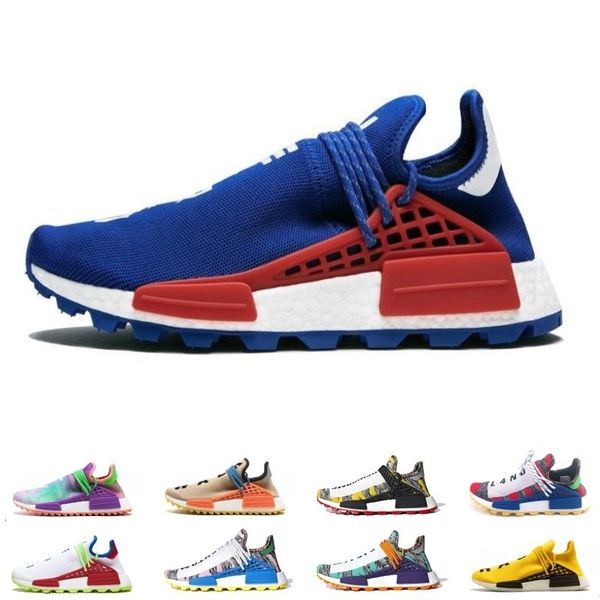 

nmd human race running shoes men women pharrell williams hu runner yellow black white red green grey blue sport sneaker size 36-47