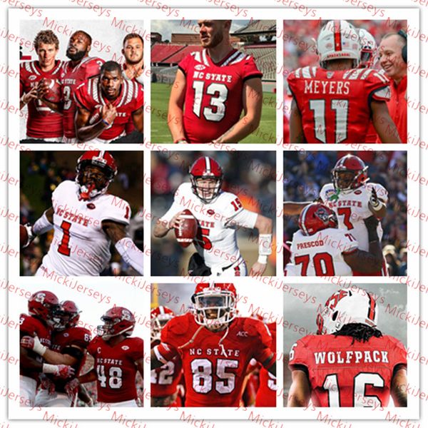 

Mens Custom N.C. State Wolfpack Football Jersey Cary Angeline Ricky PersonDevin Leary Emanuel McGirt Taiyon Palmer NC. State Jersey