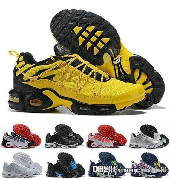 

new designer mens wmns plus tn se champagnepapi yellow red white tns running shoes,2019 men sport sneakers zapatillas chaussures