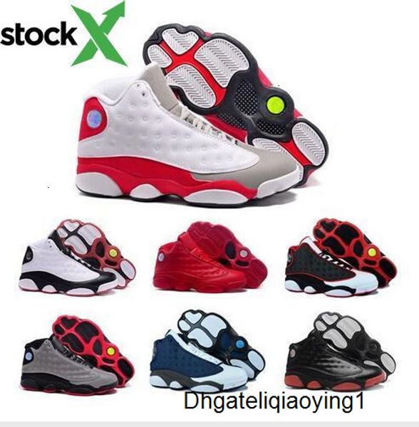 

new 13 xiii basketball shoes men women bred flints grey toe he got game hologram barons sport sneakers training shoes, Black