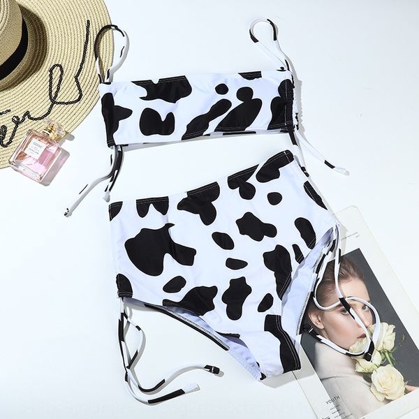 

сплит коровьей женщин-2020 до 2020 года бикини женщин купальник корова купальник бикини купальник, White;black