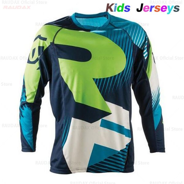

2020 new kids quick dry motocross jersey downhil mountain bike dh shirt mx motorcycle clothing ropa for boys mtb t-shirts, Black;red