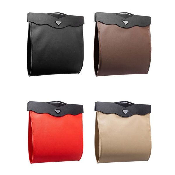 

car seat back storage box hanging large capacity trash can with strong magnet adsorption and hook waterproof organizer