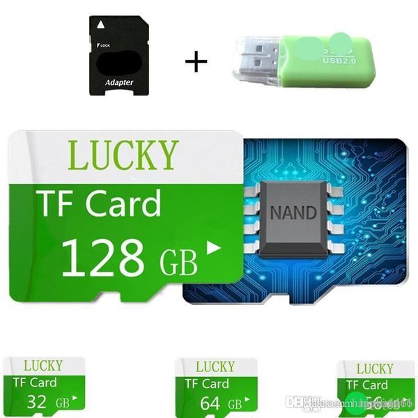 

factoryprice wholesale retail new arrival lucky sd cards 32gb-128gb microsd sd/tf drive flash memory card class10