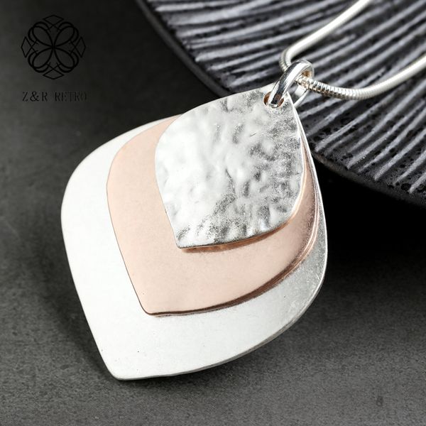 

trendy leaf pendant long chain necklace for women plant fashion female gift clothes accessories collier femme suspension chokers, Silver