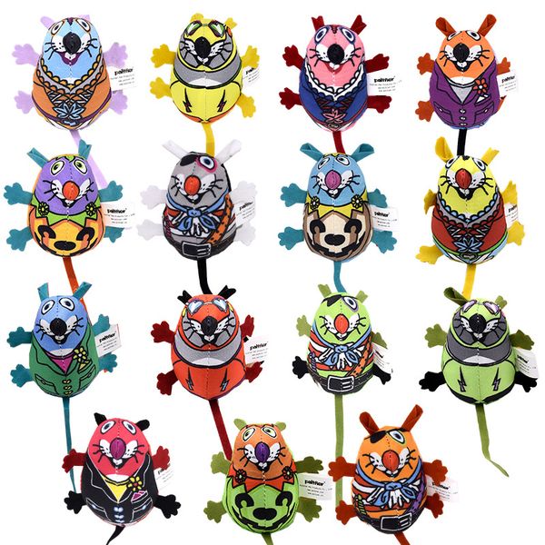 

paltner pet cat toy 16cm colorful cute vocal mouse plush toys mini bell tease cats stuffed animals mouse dolls knickknack