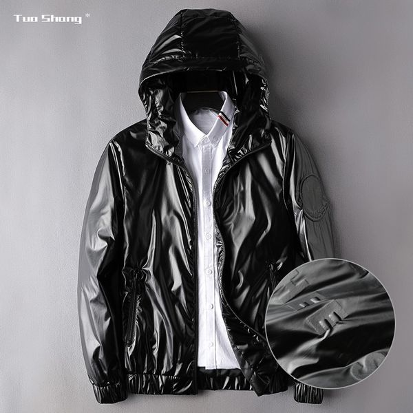 

extension men's wear m k ou liang liang noodles jacket male 2019 even hat leisure time heavy glue pressure tide jacket male, Black;brown