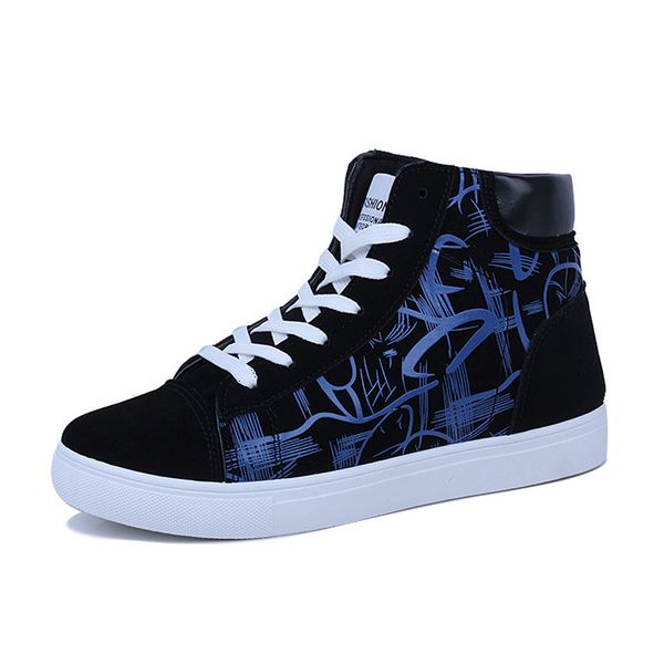 

super spring and autumn men boots comfortable quality high shoes men new casual shoes breathable masculinas, Black