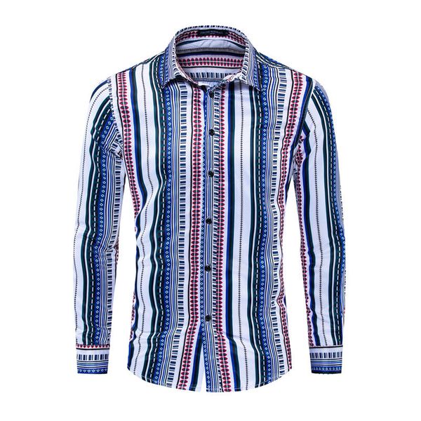 

printed mens designer shirts lapel neck long sleeve mens casual shirts cardigan single breasted mens apparel, White;black