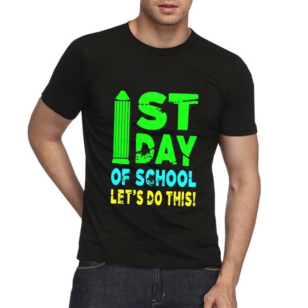 

back to school t shirt english print summer tide brand youth men t-shirt loose fashion short sleeve o neck t-shirts, White;black