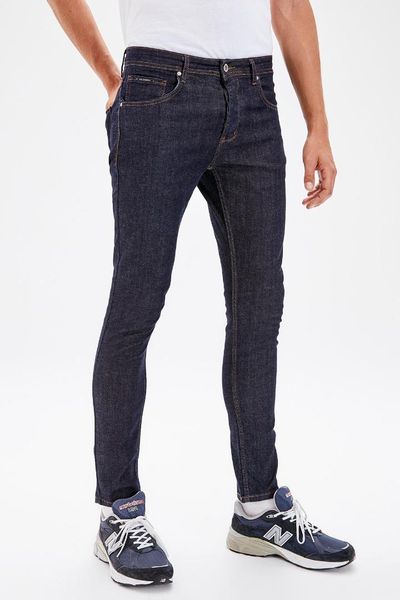 

trendyol navy blue male rinse skinny jeans new tmnaw20je0131