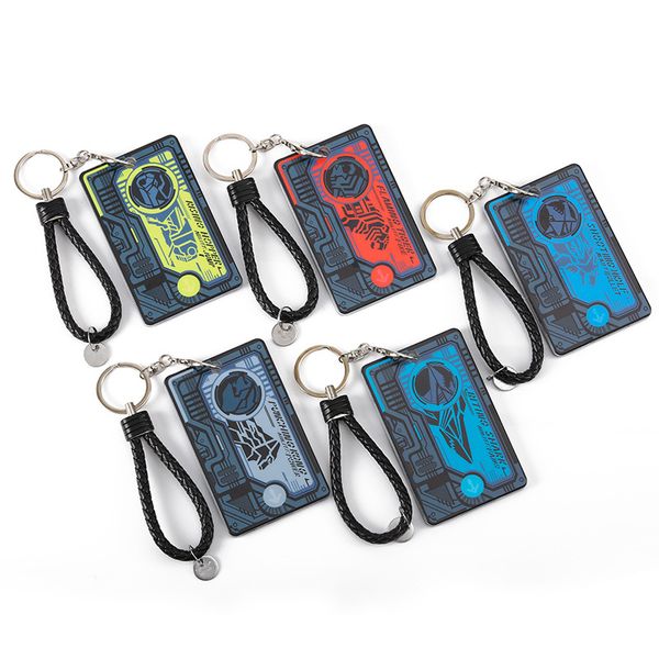 

pvc card cover student key chain kids keyring woman man girls key ring personality cute zinc alloy brelok keychain sleutelhanger, Silver