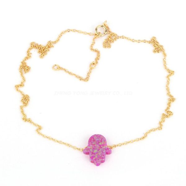 

fashion silver opal jewelry ,925 sterling silver op09 pink hamsa fire opal necklace