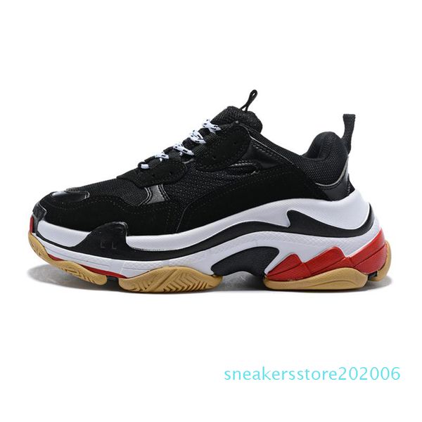

designer paris 17fw triple s sneakers for men women black red white green casual dad tennis luxury increasing shoe 36-45 s06