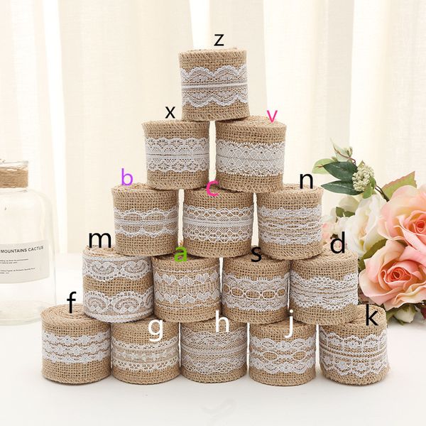 Natural Jute Burlap Ribbon Rustic Vintage Wedding Decor Lace Party Supplies DIY