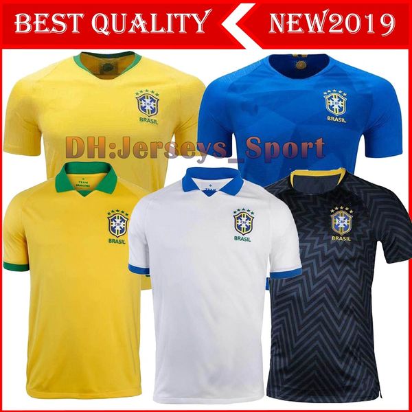 

brasil 2019 2020 training soccer jerseys 19 20 world cup coutinho marcelo firmino p.coutinho g.jesus football shirt, Black;yellow