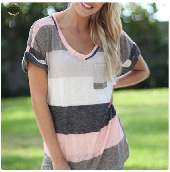 

tunic big plus size 5xl vetement femme 2019 color shirt red green rainbow striped short sleeve shirt kawaii clothes women, White