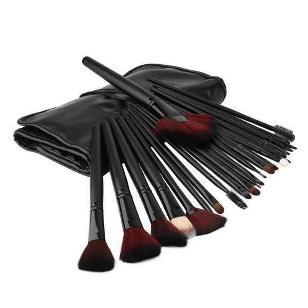 

cosmetics makeup set 24pcs/set foundation powder eyeshadow brushes make up brush tool + 1 gourd shaped puff new