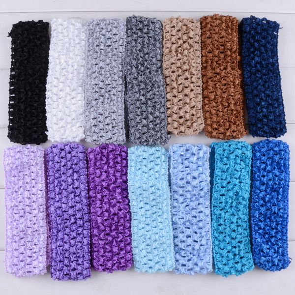 

100pcs/lot 1.5inch elastic headband headbow kids diy baby girl headdress scrunchies headwear handmade hair accessories wholesale, Slivery;white