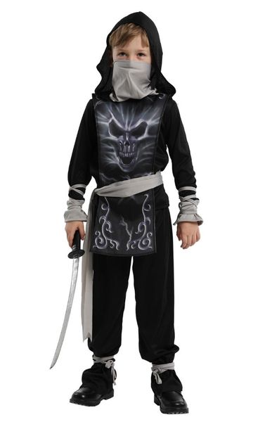 

shanghai story halloween fancy ninja cosplay costumes children martial arts ninja costumes for kids, Black;red