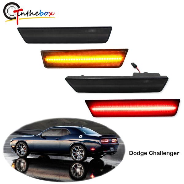 

gtinthebox (4) 120smd-3030 for dodge challenger front &rear led side marker lights set for 2008-2014 dodge challenger front and