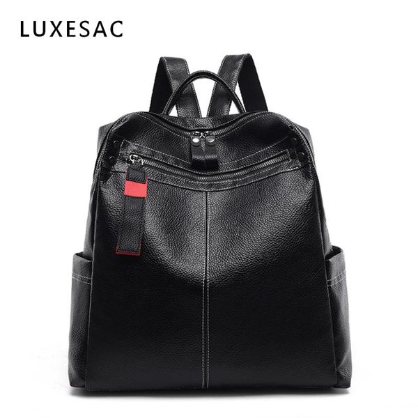 

large capacity soft pu leather luxury backpack women bags designer girls bolso mujer fashion 2020 women's shoulder bag sac main