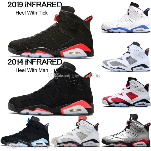 

2019 infrared bred vi 6 6s mens basketball shoes 3m reflective bugs bunny tinker hatfield black cat flint men sports sneakers designer